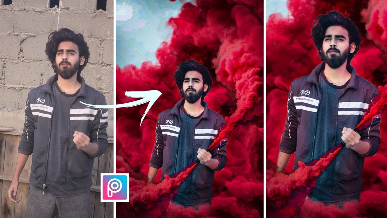 Best Smoke Bomb Editing In Picsart | Viral Editing Tutorial - YouTube