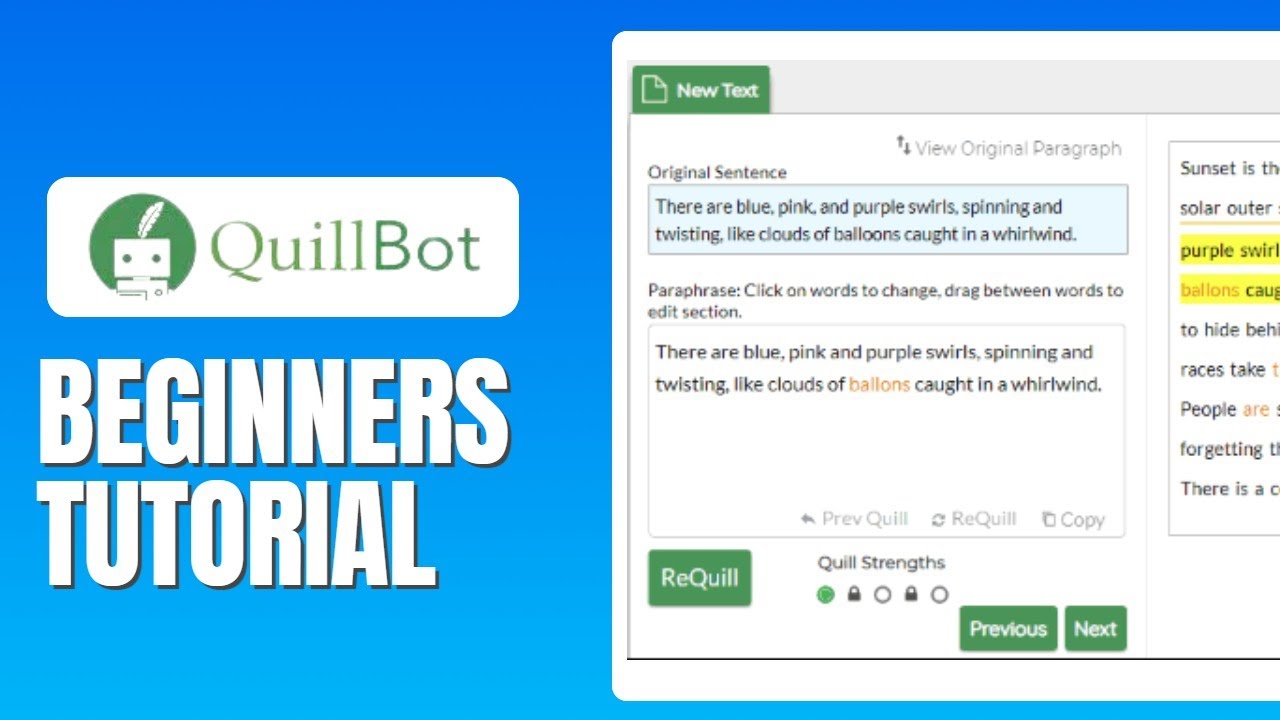 Quillbot Tutorial For Beginners - How To use Quillbot - YouTube
