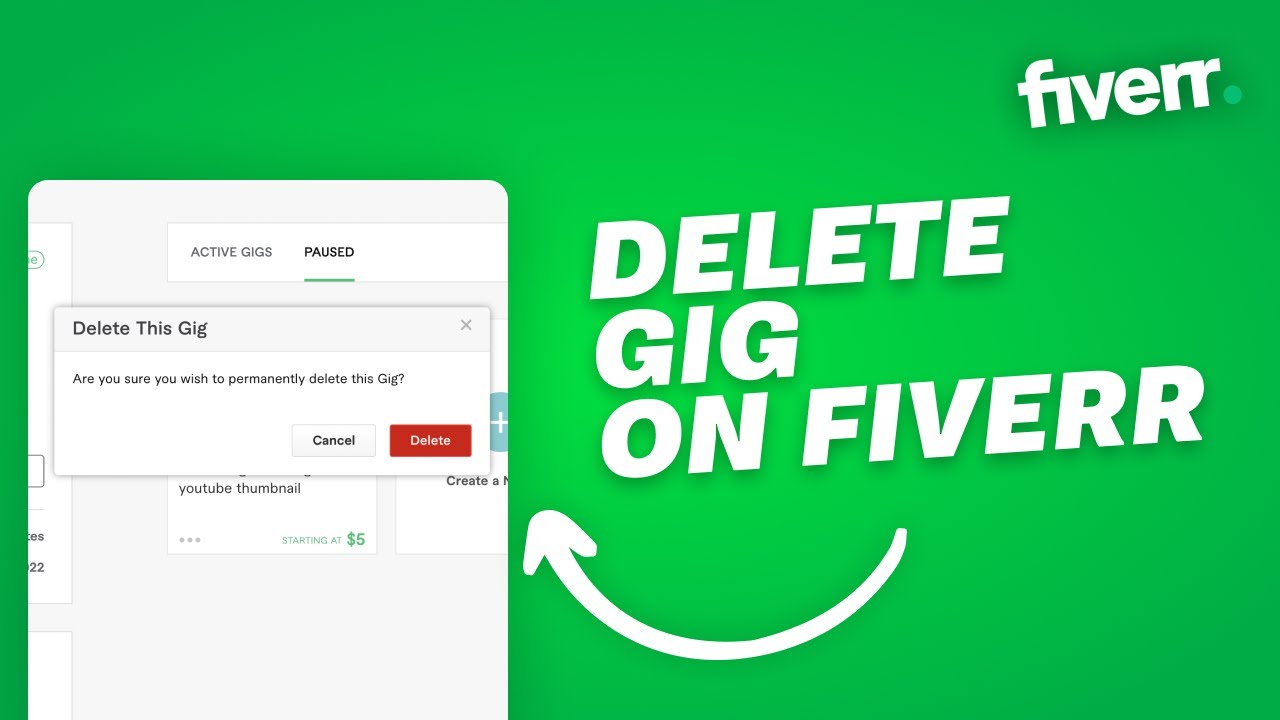 How To Delete A Fiverr Gig 2022 Remove Fiverr Gig YouTube
