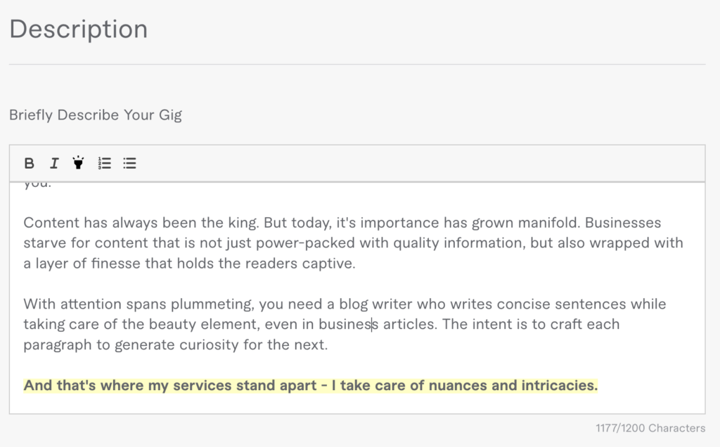 How to Write a Fiverr Gig Description 12 Killer Tips