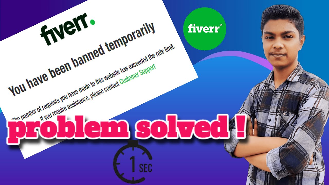 how to solved you have been banned temporarily fiverr account YouTube
