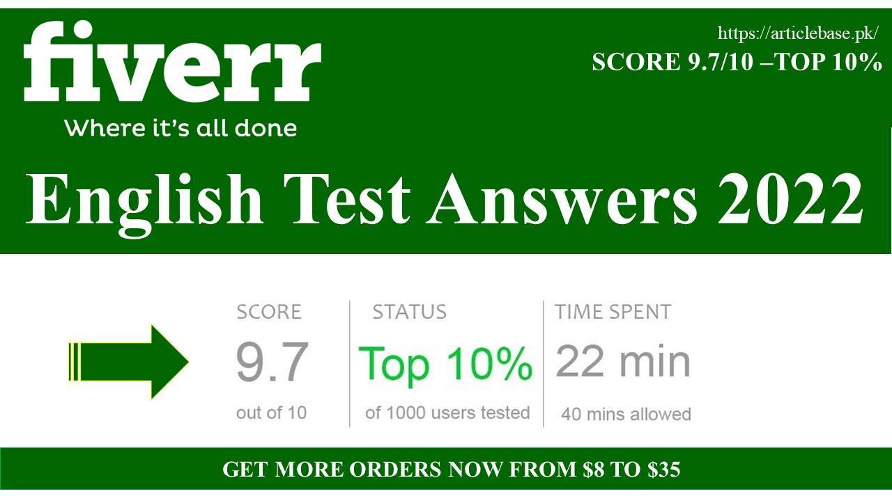 Fiverr US English Basic Test Answers 20232024