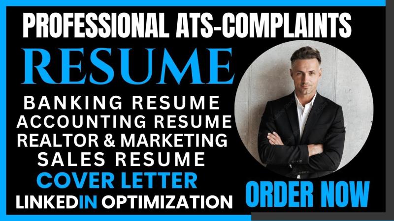 I will craft a sales, marketing, banking, financial, realtor and accounting resume