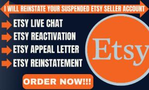 I will reignite your Etsy success with expert reinstatement services