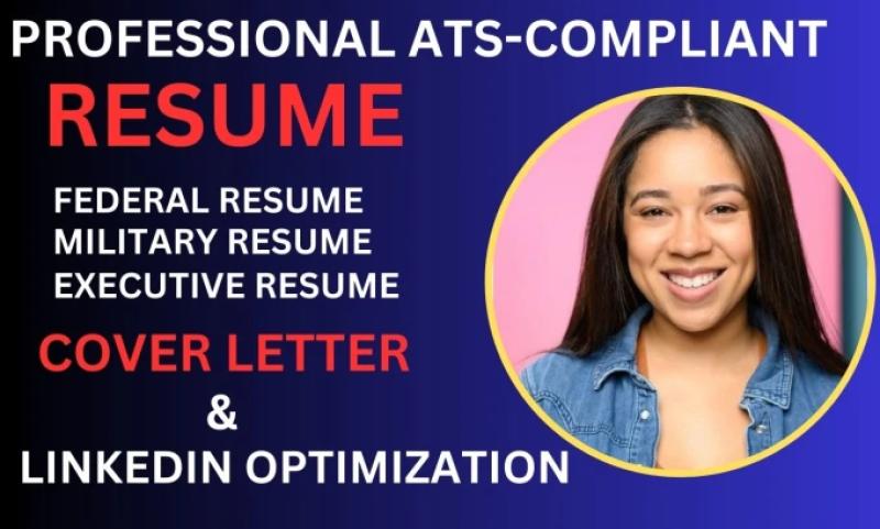 I will write federal resume, usajobs, military resume, veteran resume and cover letter