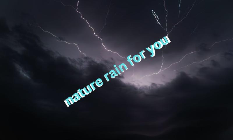 I will do original rain videos recorded by myself for youtube channel