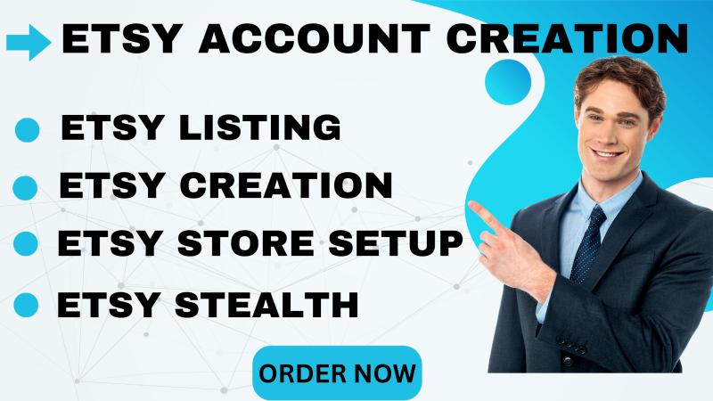 I will create unsuspendable Etsy account, setup Etsy store, and create Etsy shop