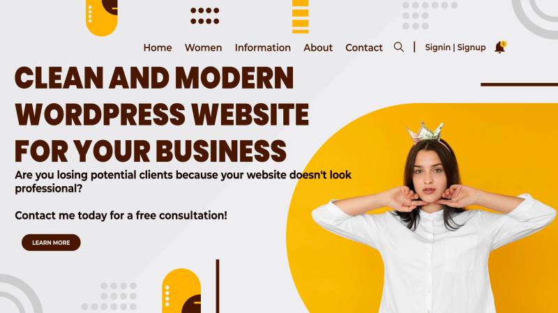 I will create a attractive, and modern website for you.