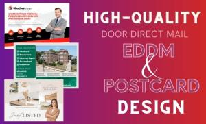 I will make promotional real estate postcard, direct mail, eddm, and flyer in 24 hrs