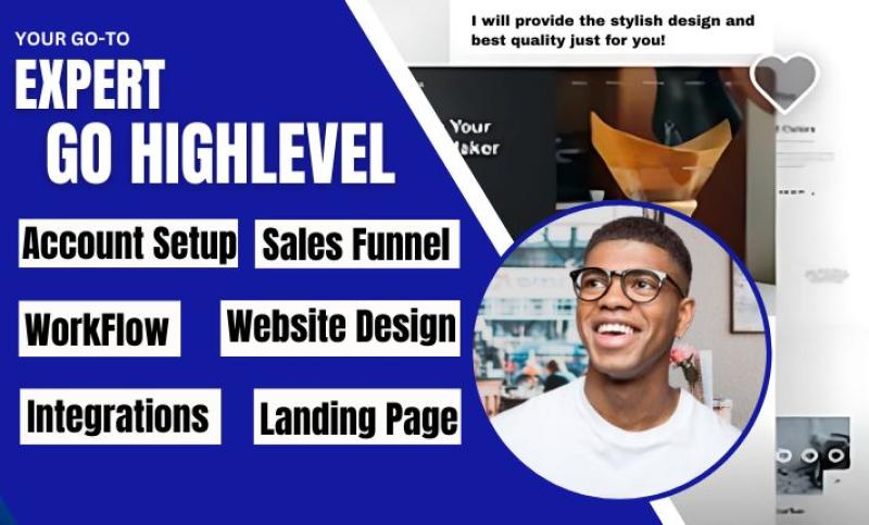 Be a High Level Expert for GoHighLevel Website Saas Systeme IO Sales Funnel