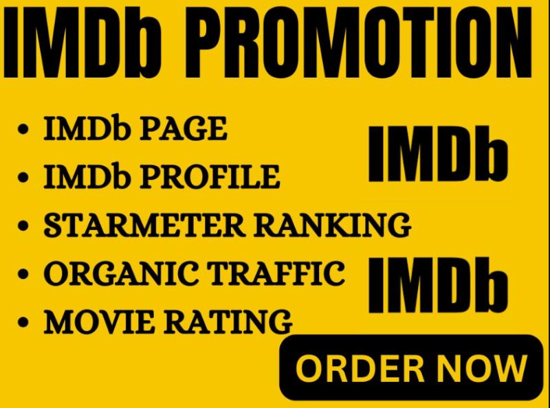 I will promote your imbd profile and imbd page and increase star meter ranking