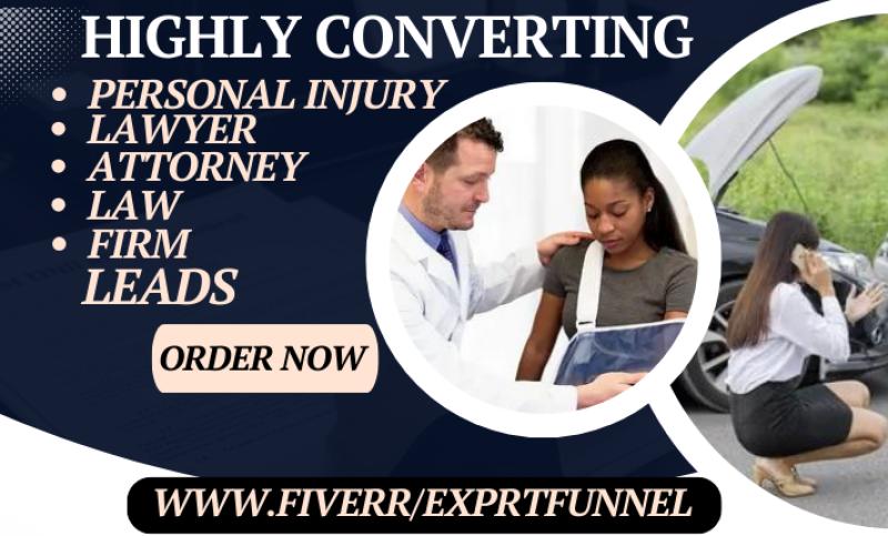 Generate Personal Injury Lawyer Attorney Law Firm Divorce Car Accident Leads