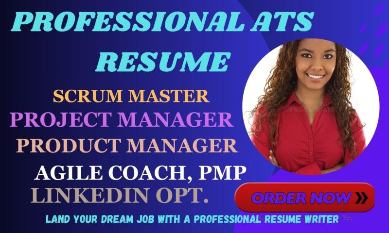 I will write project management resume, scrum master resume, scrum master, it resume