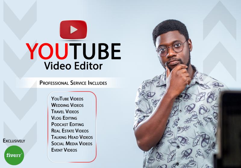 I will be your professional youtube video editor