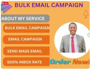 You will get bulk email campaign, bulk email blast mass emails, bulk email sending