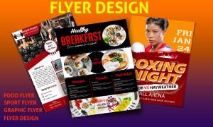 I will design product flyer, business, digital, club and food flyer design with qr code