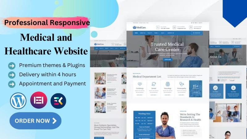 I will make an attractive medical clinic or healthcare website