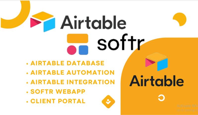 I will design airtable database, airtable softr webapp airtable automation softr webapp