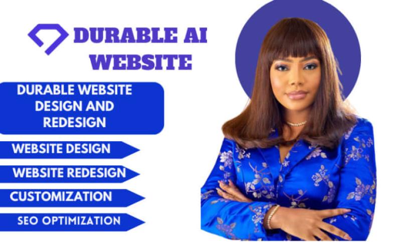 I will create durable AI website, customize your website with durable