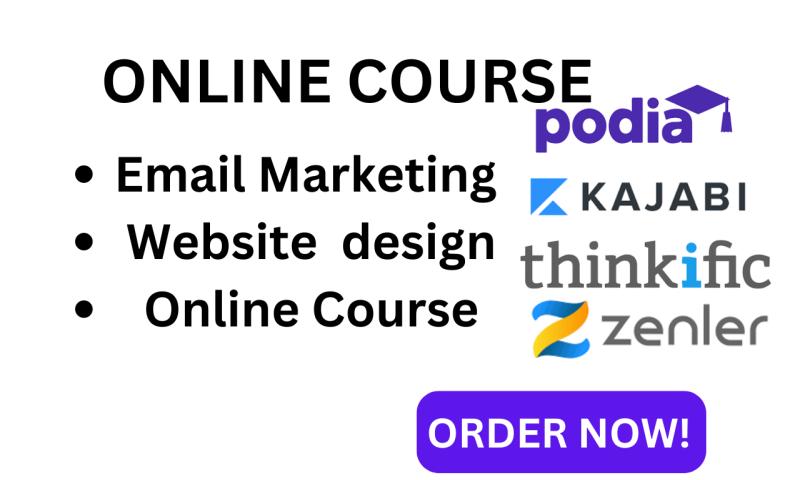 setup your new zenler online course website, funnel on podia, kajabi, teachable