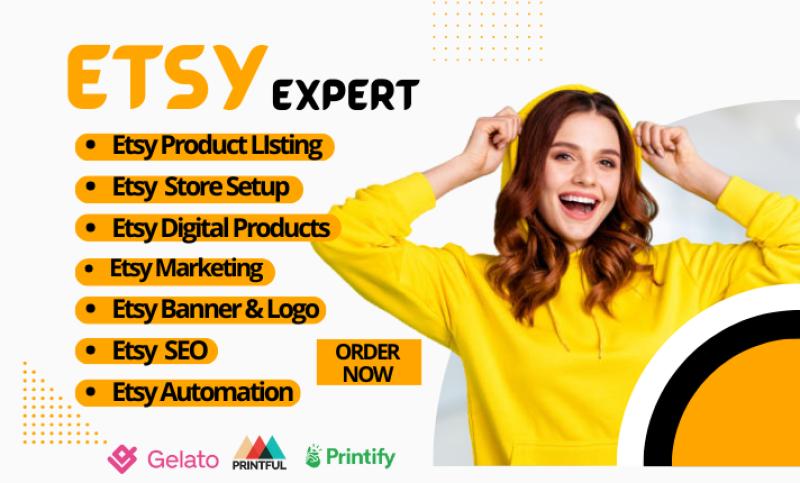 I Will Create Etsy Digital Product Design, Etsy Print on Demand, Etsy Shop Setup, SEO