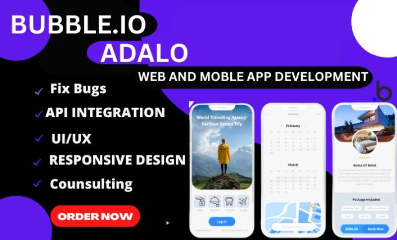 Dev Bubble App Bubble Web App Bubble.io MVP Bravo Studio Passion.io Adalo