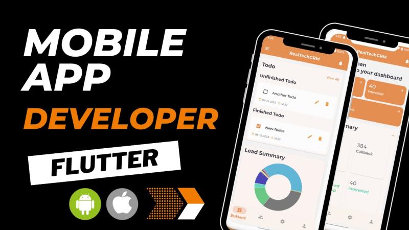 I will develop professional flutter apps for iOS and Android