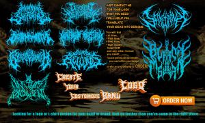 i will death, black metal gothic, dark logo design for band, brand, t-shirt