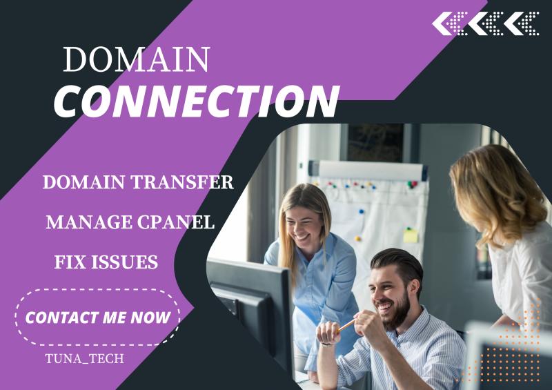 I will connect and transfer your domain to your website, dns record, wix, shopify