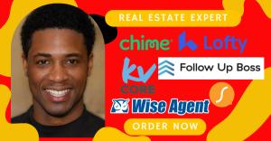 I will setup your lofty CRM idx website, follow up boss, rei geeks,for real estate