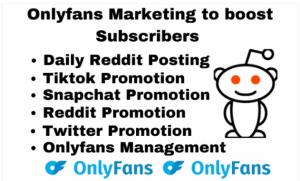 I will provide OnlyFans page management, adult web link marketing, Reddit promotion, and increase subscribers