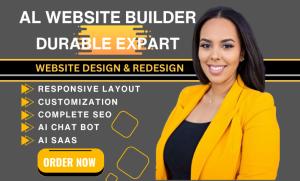 I will create durable AI website, durable website, AI website