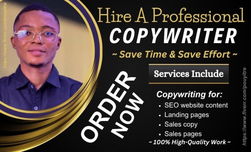 I will do SEO copywriting for website content, landing pages, sales copy or sales pages