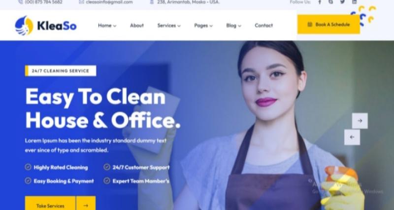 website office cleaning website appointment website