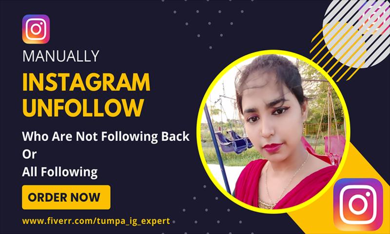 I will manually unfollow Instagram or Twitter followings and remove fake followers