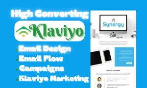 I will create Shopify Klaviyo email marketing flows, Klaviyo email design, and campaigns