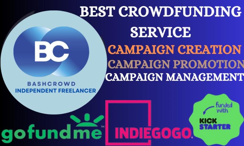 I Will do crowdfunding campaign creation promotion kickstarter, indiegogo, gofundme