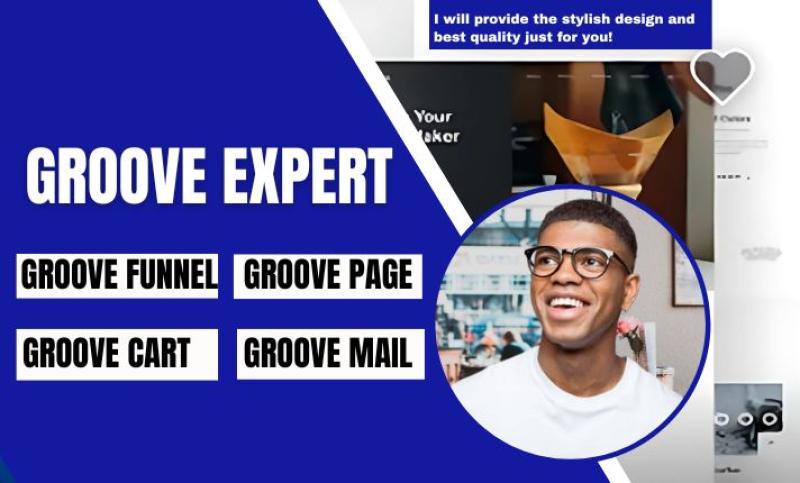 I will groove funnel groove page groovecart groove cm groove web saas systeme io funnel