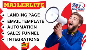 I will design your MailerLite landing pages & automate MailerLite