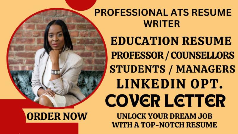 I will write and rewrite education, professor, administrators, resume and cover letter