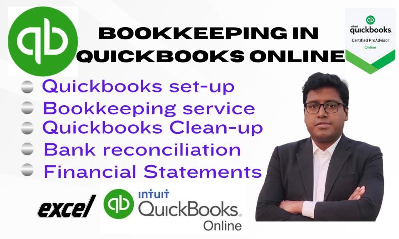 I will setup, clean up and do bookkeeping in quickbooks online