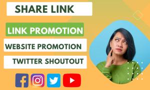 I will do shoutout, promote, share link to 80m, fb, twitter, and youtube
