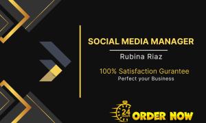 I will be your social media marketing manager and content creator