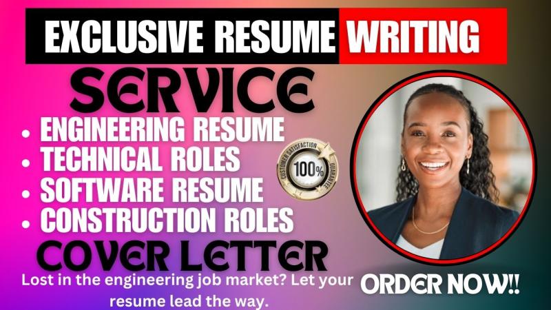 I will write engineering resume, software, technical and construction role resume