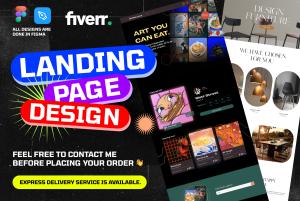 I will design custom landing pages using Figma