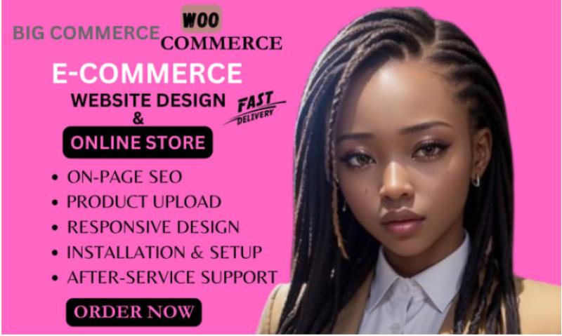 I will design BigCommerce, WooCommerce, Shopify, or Shopify website
