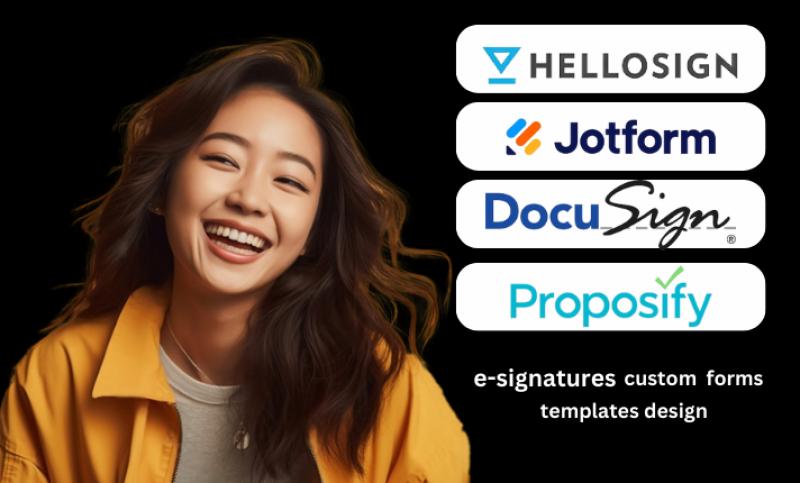 I will help master your business workflow with DocuSign, Proposify, JotForm, and HelloSign