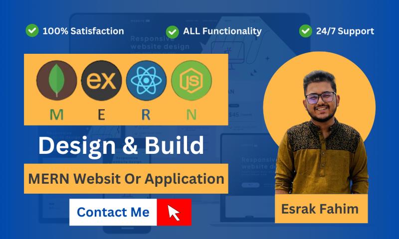 I will build or rebuild web application and complete custom website using mern stack