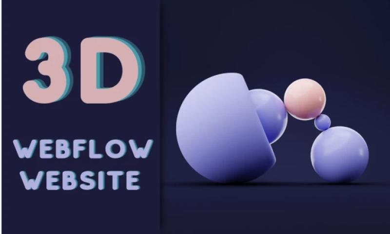 I will build 3d webflow website, webflow expert, 3d animated web animation, threejs