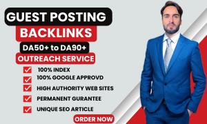 I Will Do Guest Posting Outreach Service on High Authority Sites